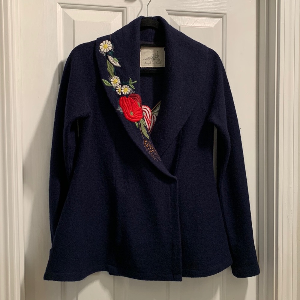 Angel of the North wool sweater jacket